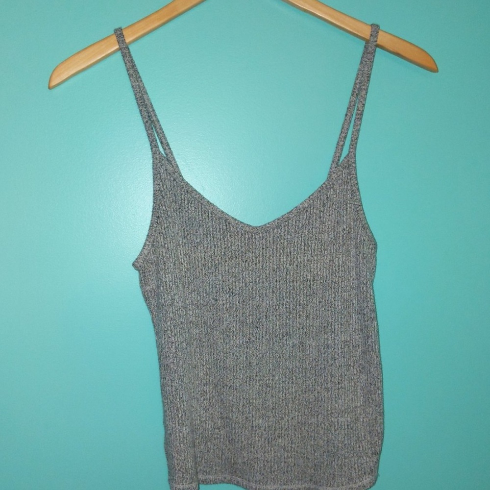 Ribbed grey tank top
